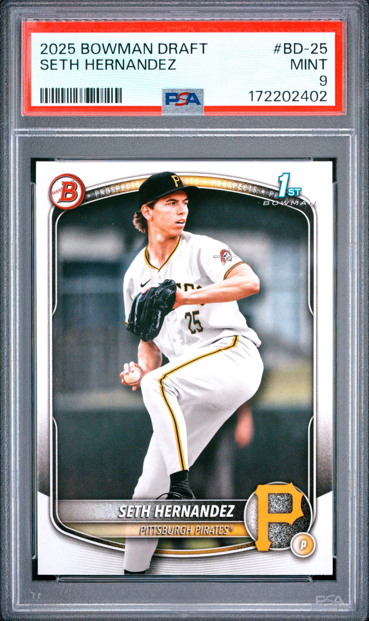 2025 Bowman Draft #BD-25 Seth Hernandez PSA 9