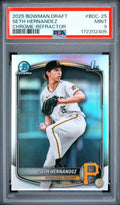 2025 Bowman Draft #BDC-25 Seth Hernandez Chrome-Refractor PSA 9