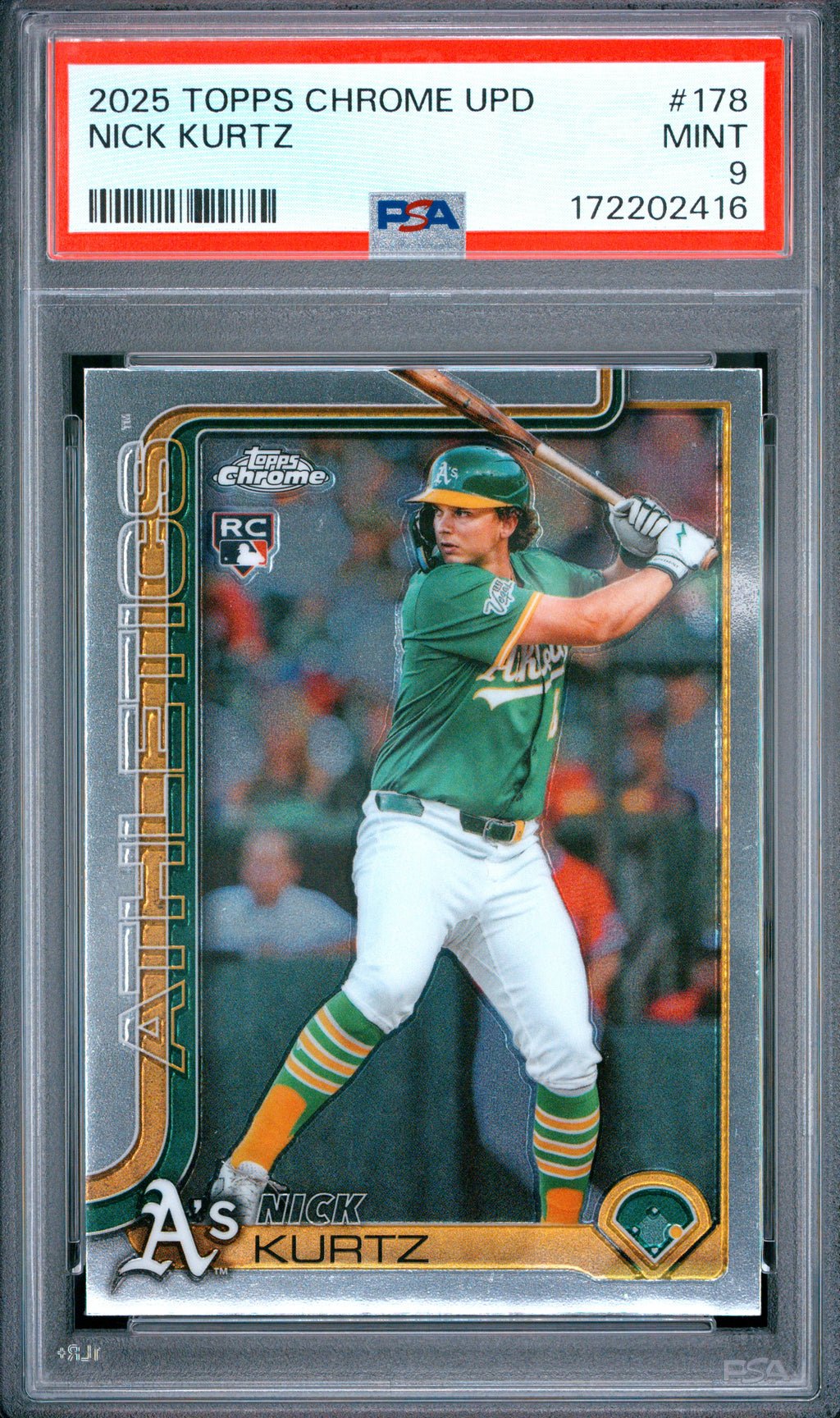 2025 Topps Chrome Update #178 Nick Kurtz PSA 9