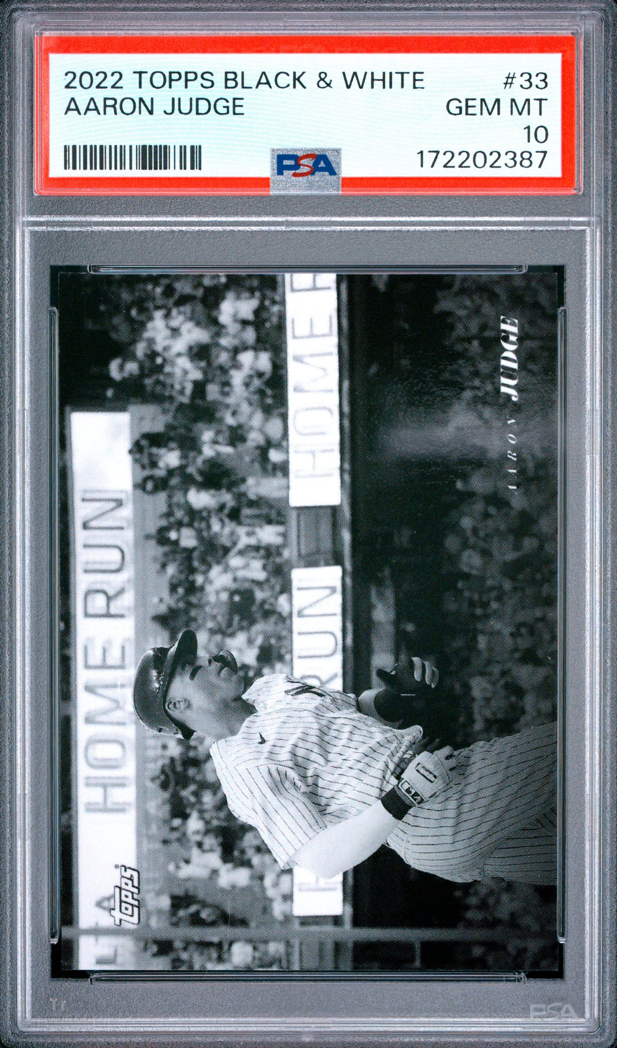 2022 Topps Black And White #33 Aaron Judge PSA 10
