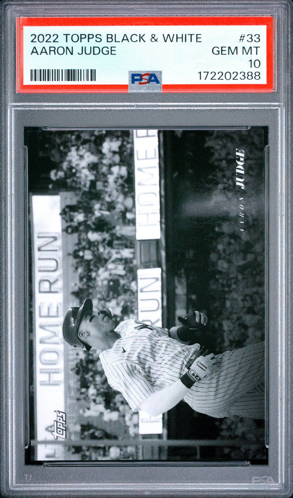 2022 Topps Black And White #33 Aaron Judge PSA 10