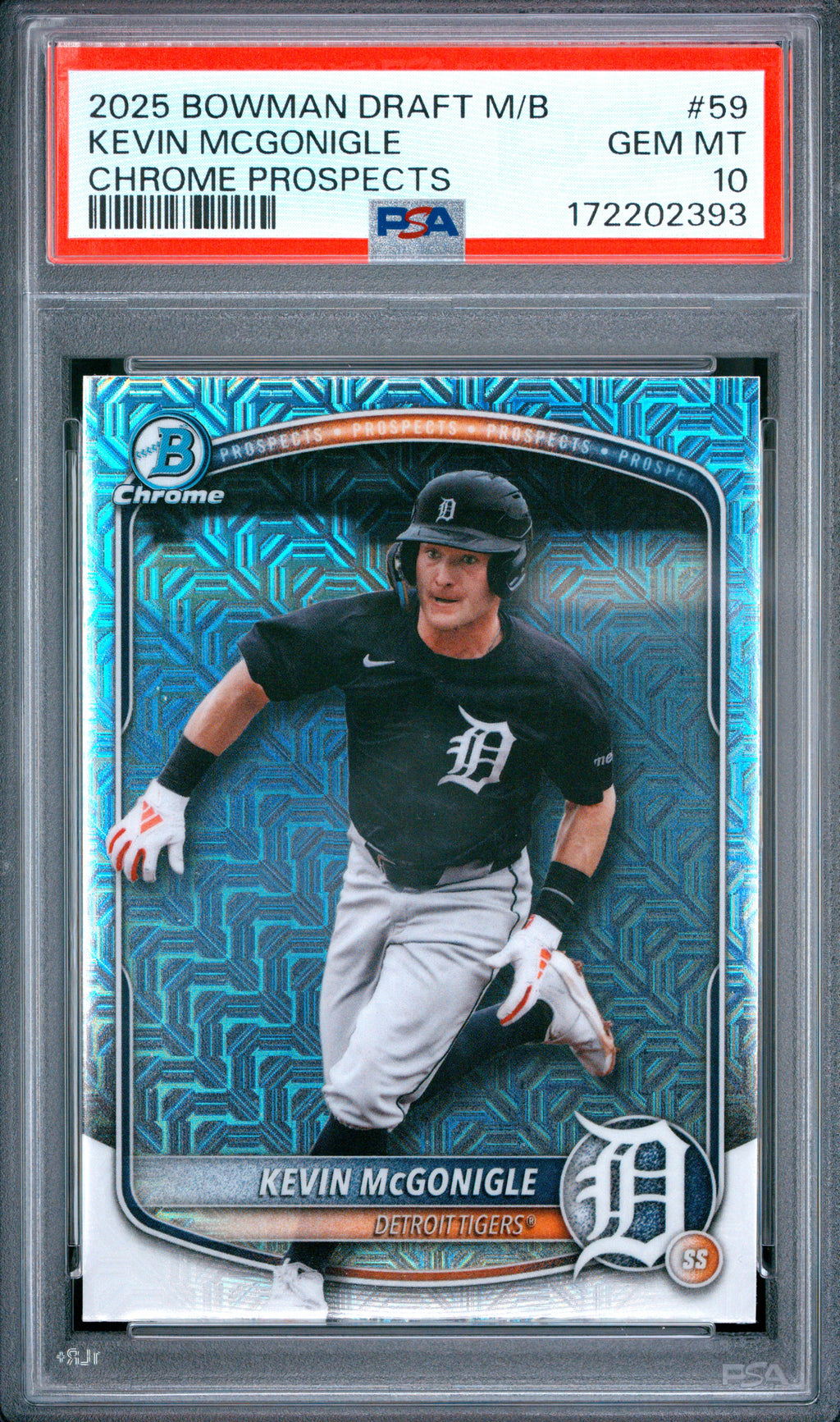 2025 Bowman Draft Mega Box #59 Kevin Mcgonigle Chrome Prospects PSA 10